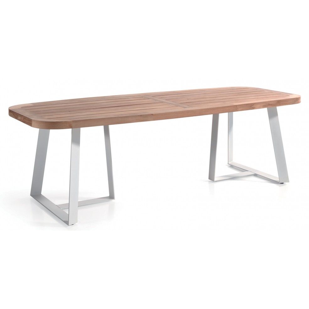Table en teck 250 cm avec pieds en alu, Sienna Table en teck 250 cm avec pieds en alu, Sienna