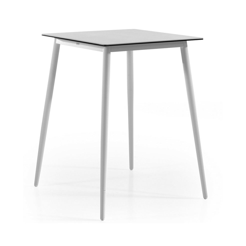 Table de bar en alu blanc ou charcoal, Luc