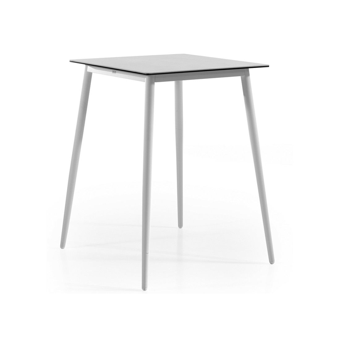Table de bar en alu blanc ou charcoal, Luc