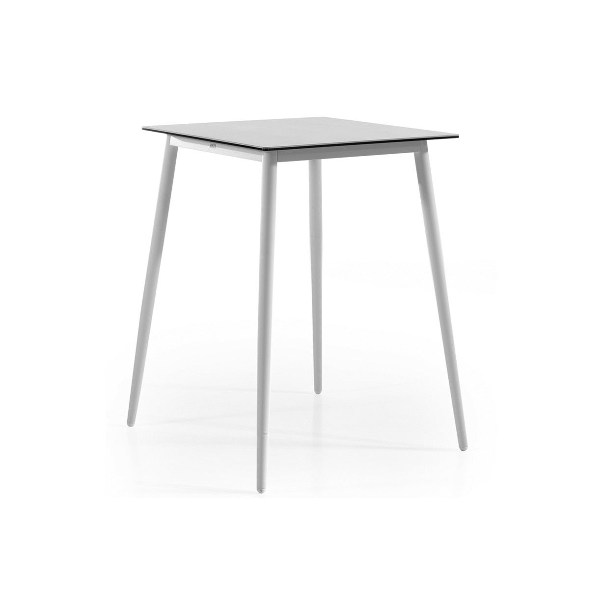 Table de bar en alu blanc ou charcoal, Luc