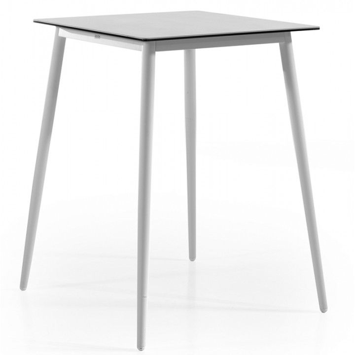 Table de bar en alu blanc ou charcoal, Luc