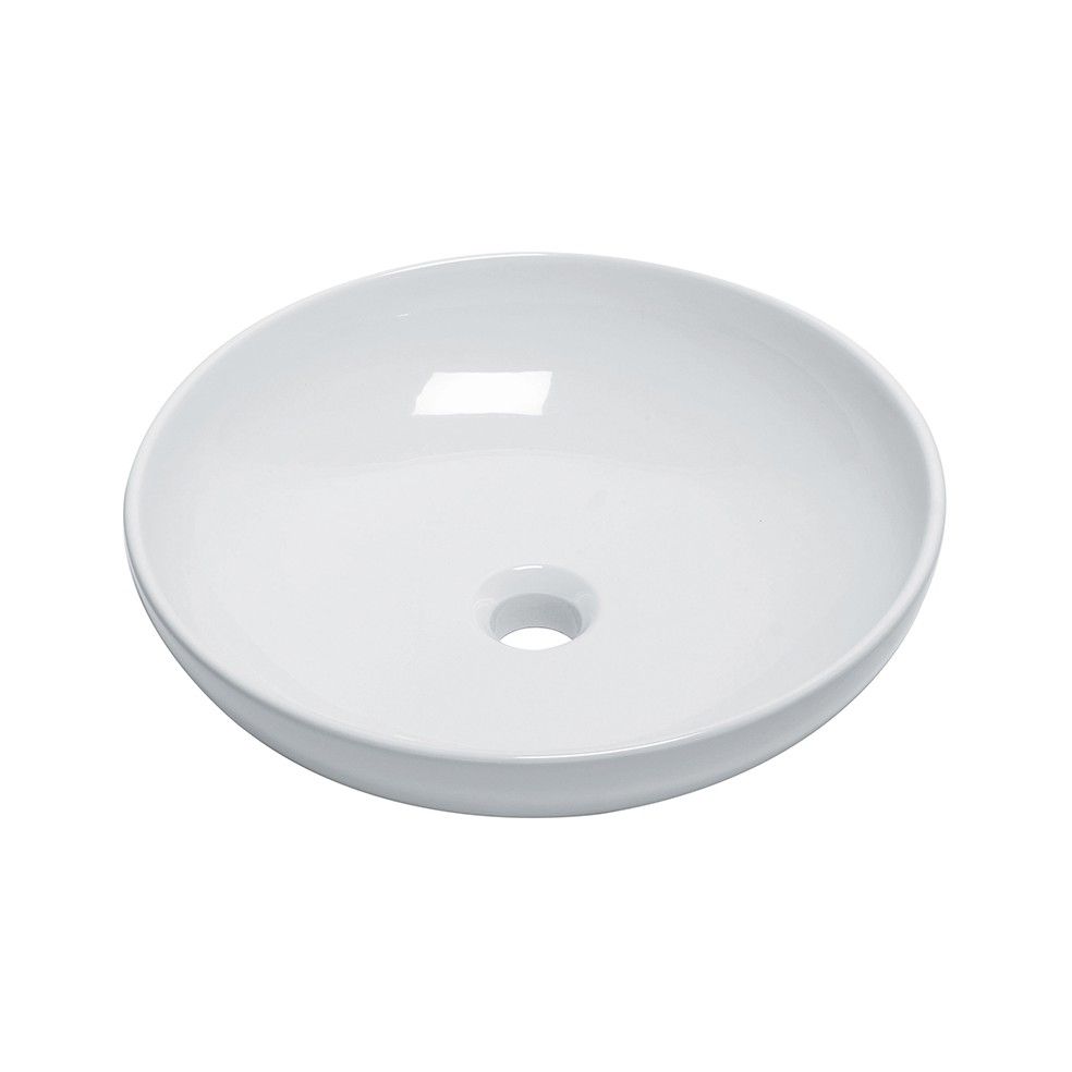 Vasque à poser ronde 46 cm en céramique blanche modèle tondo Vasque à poser ronde 46 cm en céramique blanche modèle tondo
