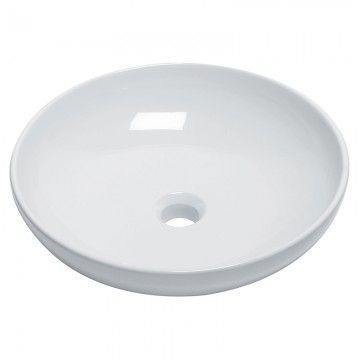 Vasque à poser ronde 46 cm en céramique blanche modèle tondo