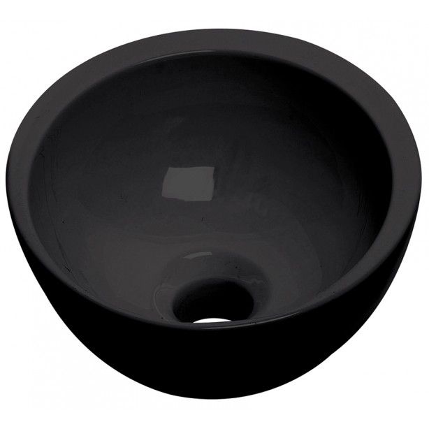 Vasque lave mains ronde 25,5 cm noire mat, LINEART