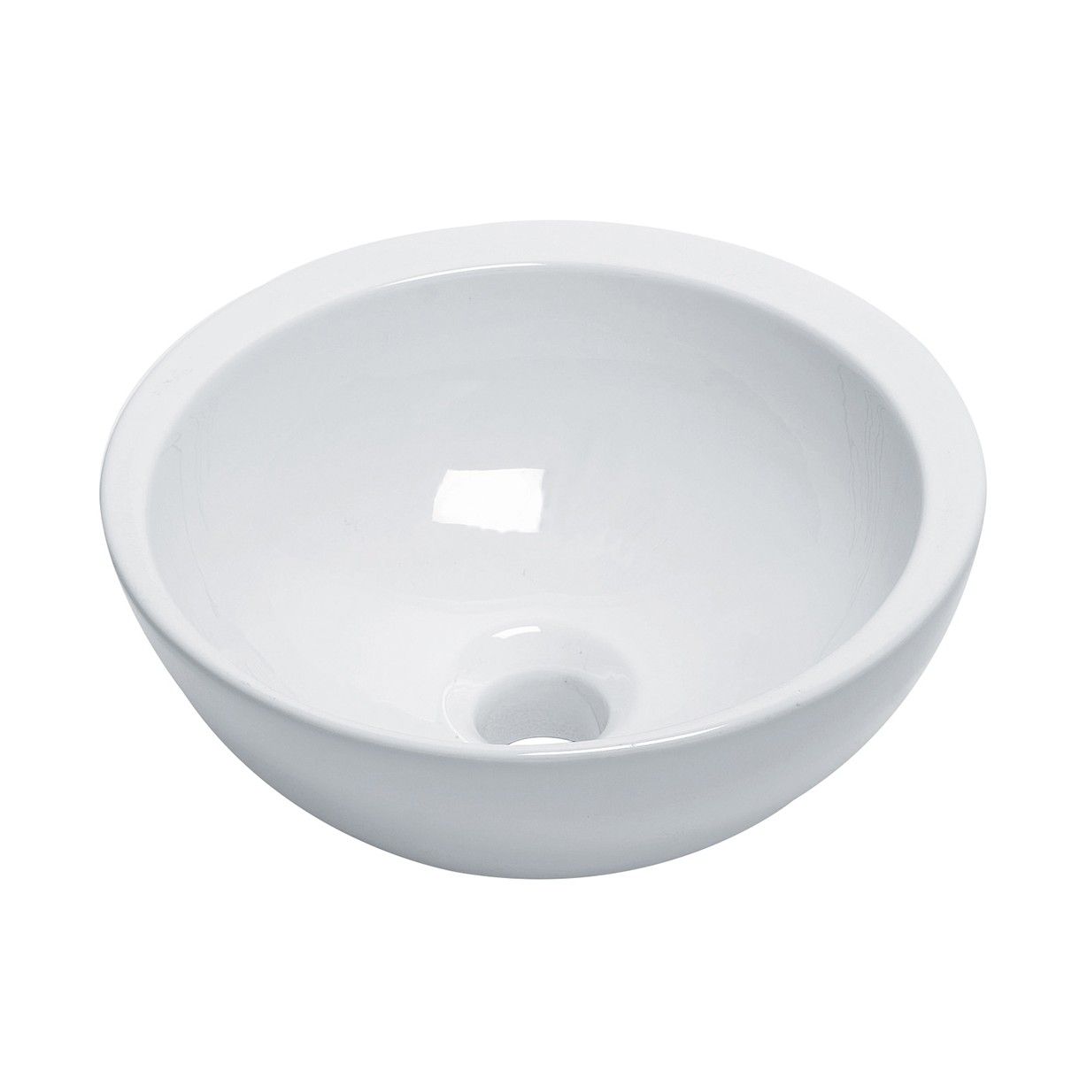 Vasque lave mains ronde 32 cm en céramique blanche, Spot de Line Art
