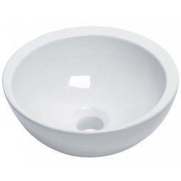 Vasque lave mains ronde 32 cm en céramique blanche ou noire, Spot de Line Art