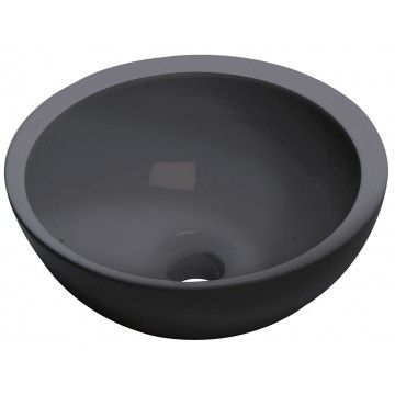 Vasque lave mains ronde 32 cm en céramique noire, Spot de Line Art