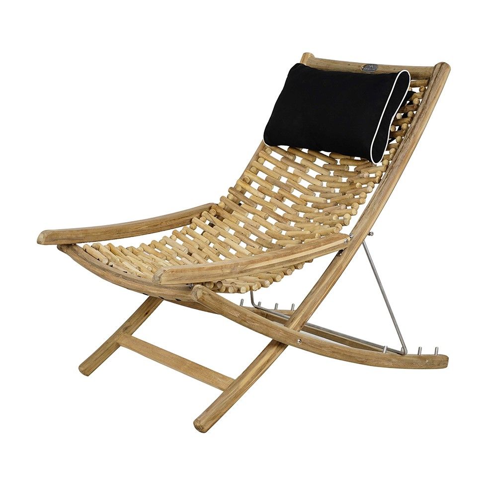 Chaise longue en teck recyclé Chaise longue en teck recyclé