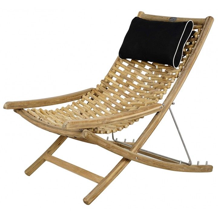 Chaise longue en teck recyclé