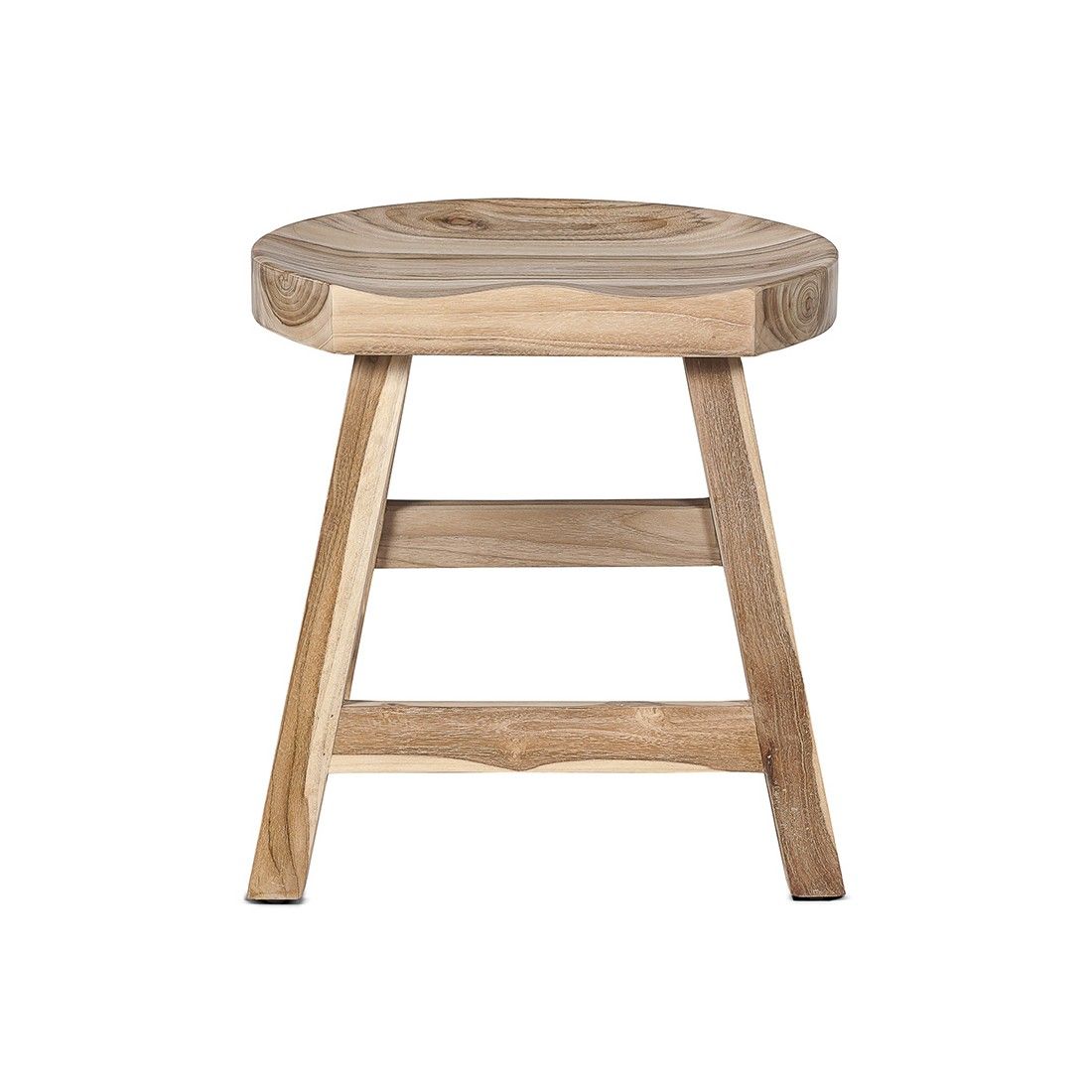 Tabouret en teck massif rond King