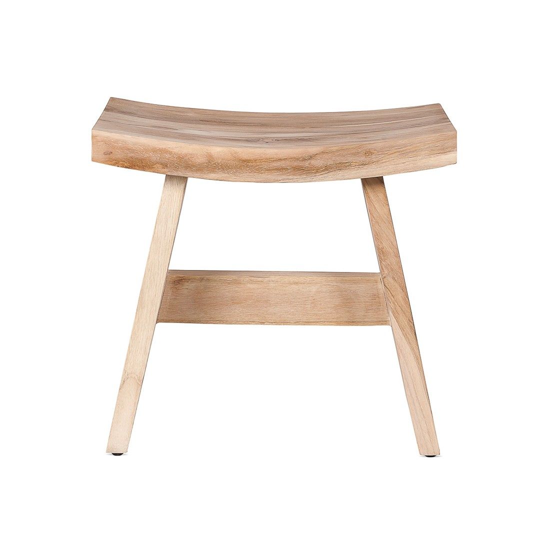 Tabouret incurvé en teck