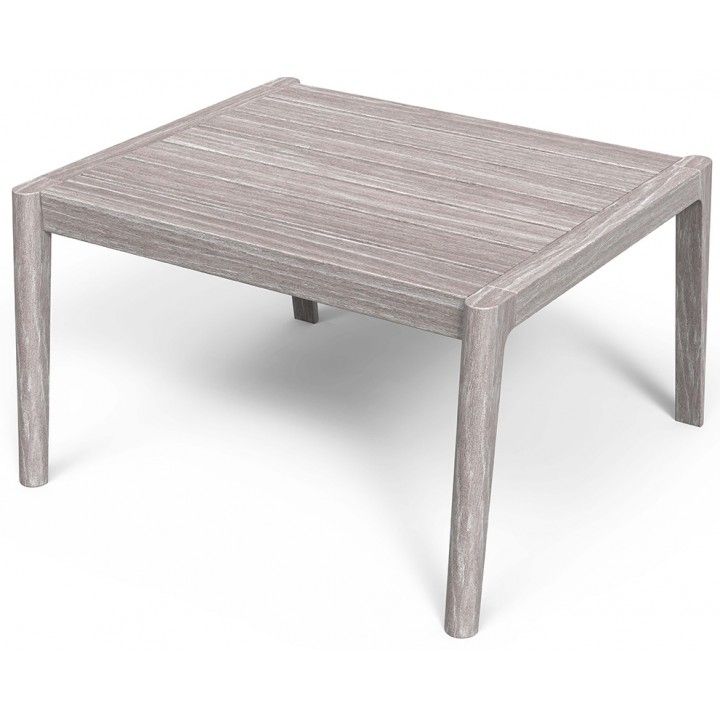 Table basse en teck FSC ton vintage grey