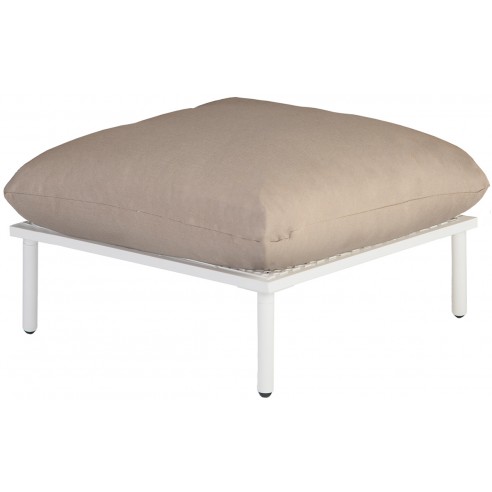 Repose pied - avec pieds blanc crème et coussins imperméables, Beach Repose pied - avec pieds blanc crème et coussins imperméables, Beach