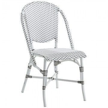 Chaise en alu rotin couleur blanche ou bleue, Sophie de Sika Design