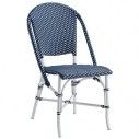 Chaise en alu rotin couleur blanche ou bleue, Sophie de Sika Design