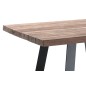 Table de jardin en teck massif et pieds acier, Margarite Table de jardin en teck massif et pieds acier, Margarite