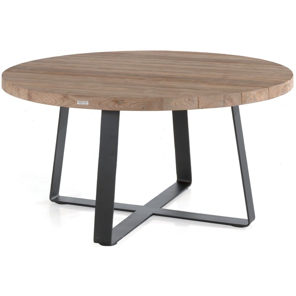 Table de jardin ronde en teck massif d 130 ou 160 cm, Margo Table de jardin ronde en teck massif d 130 ou 160 cm, Margo