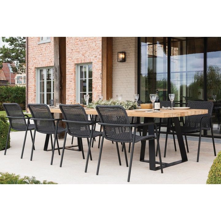 Table de jardin en teck massif 300 x 110 cm, Margo