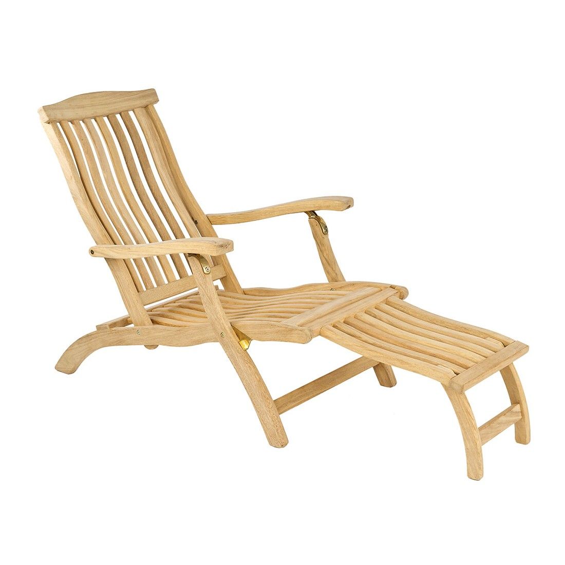Chaise longue en bois massif, haut de gamme