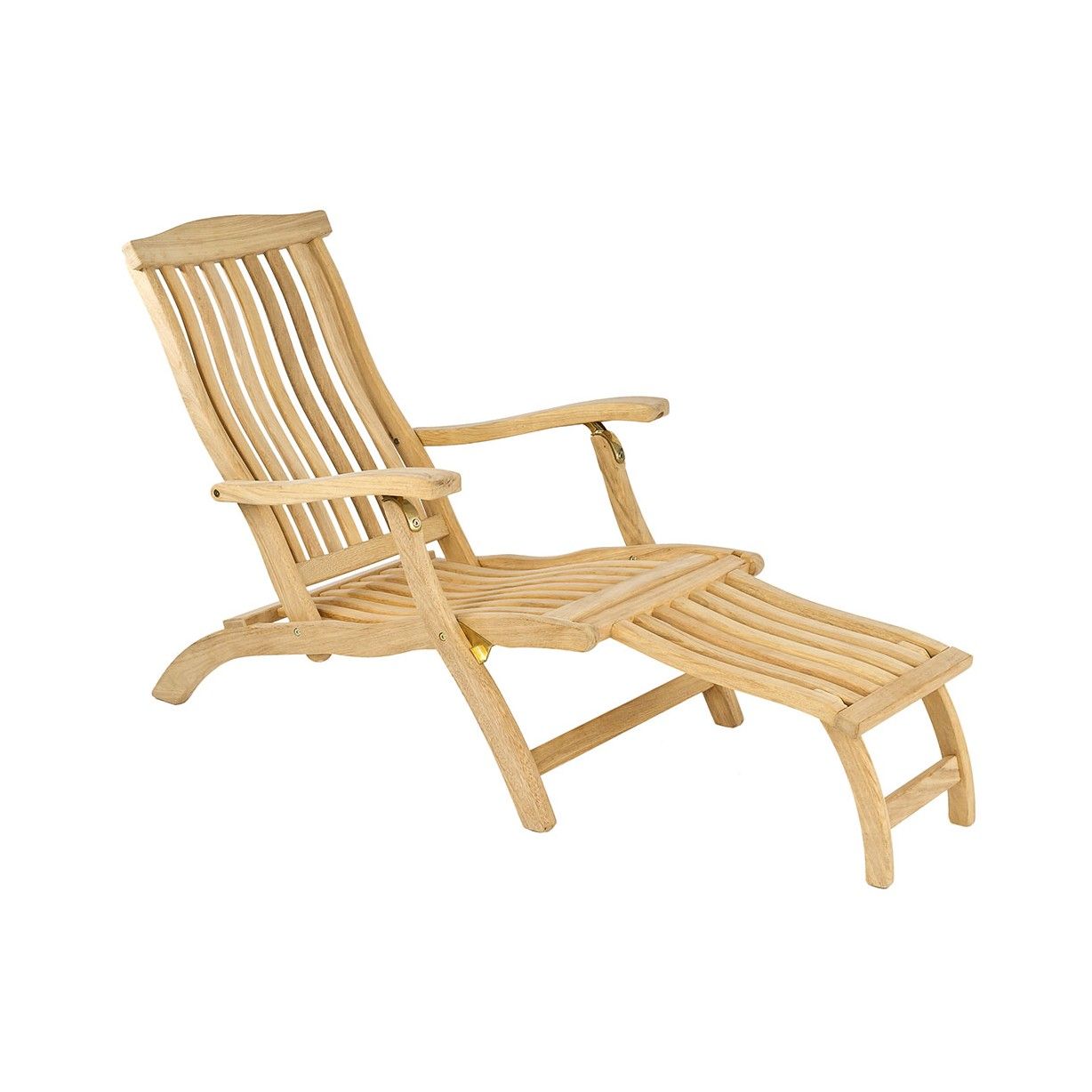 Chaise longue en bois massif, haut de gamme