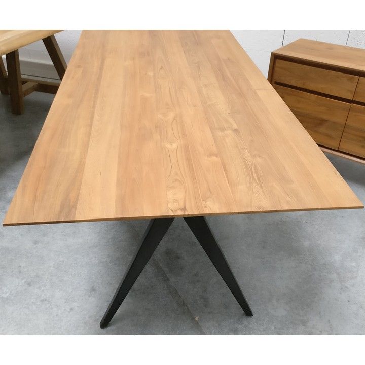 Table en teck massif 240x100 cm, majestueuse