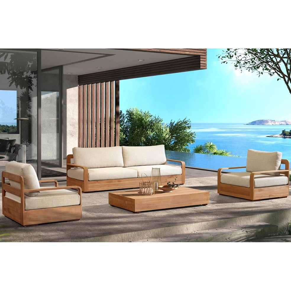 Salon de jardin teck, 5 places Salon de jardin teck, 5 places