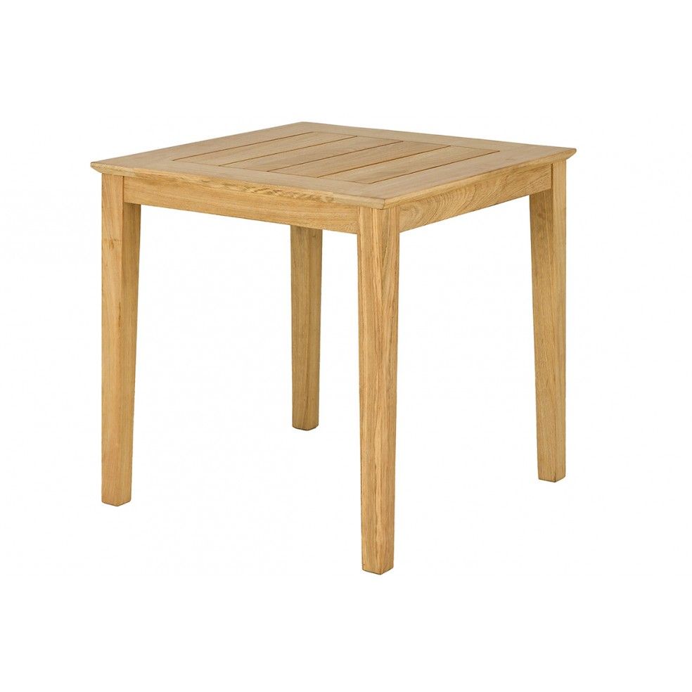 Table de jardin carrée en roble 80 cm, haut de gamme Table de jardin carrée en roble 80 cm, haut de gamme