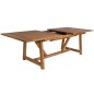 Table de jardin en teck avec rallonge 200-280 cm