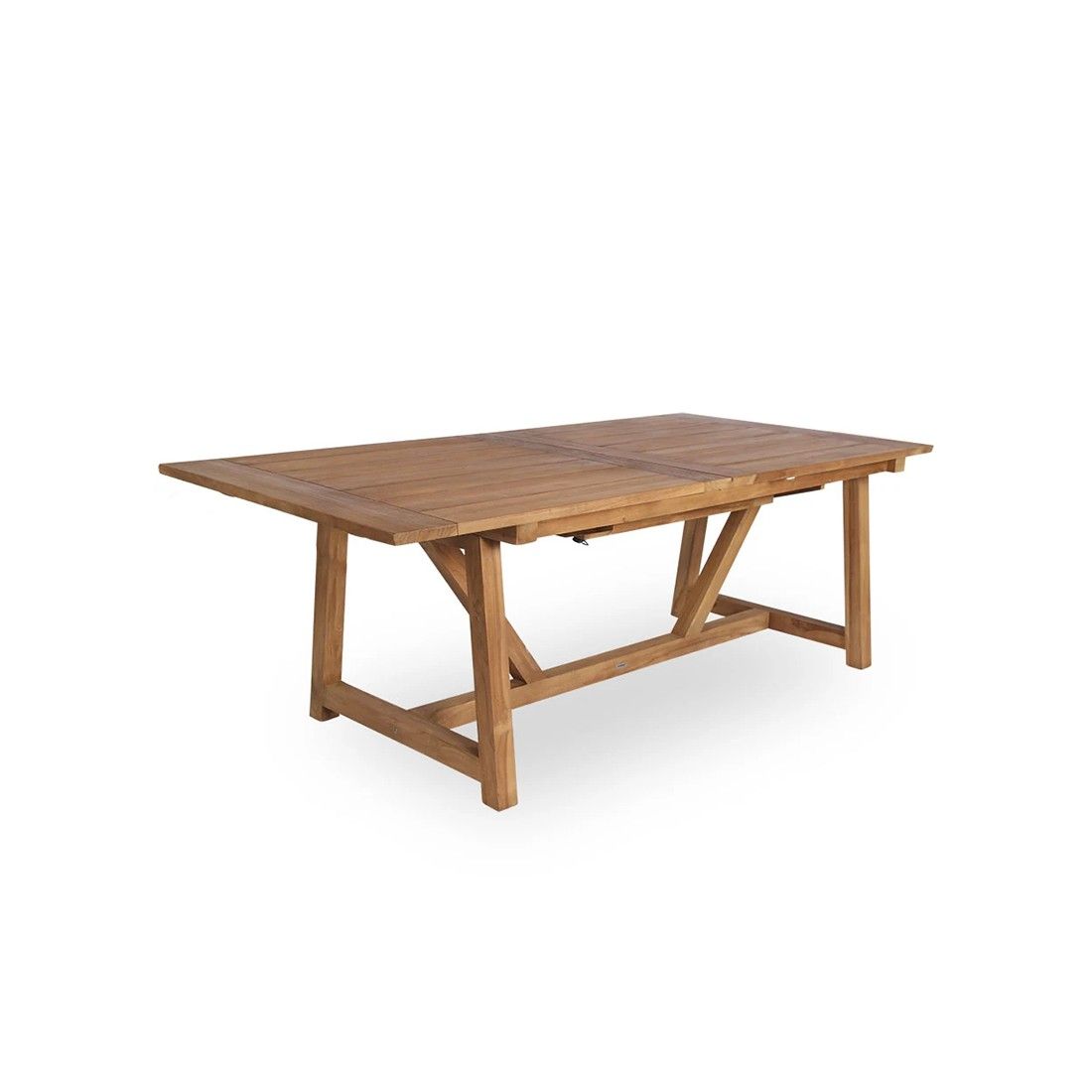 Table de jardin en teck ancien avec rallonges 200-280 cm