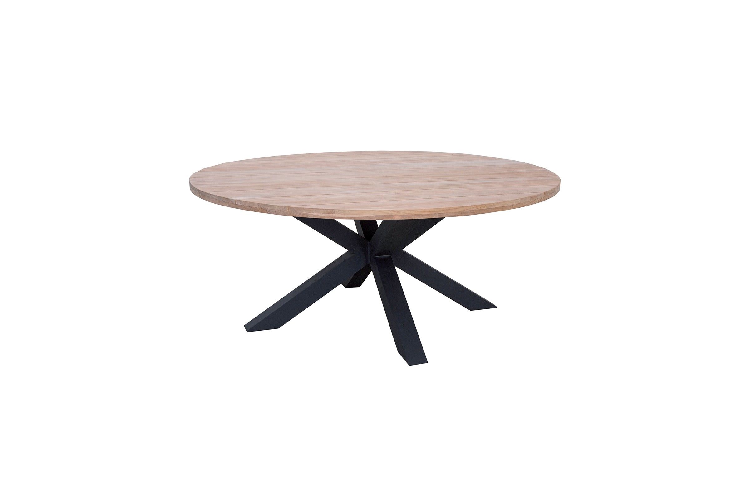 Table de jardin ronde 150cm en teck massif