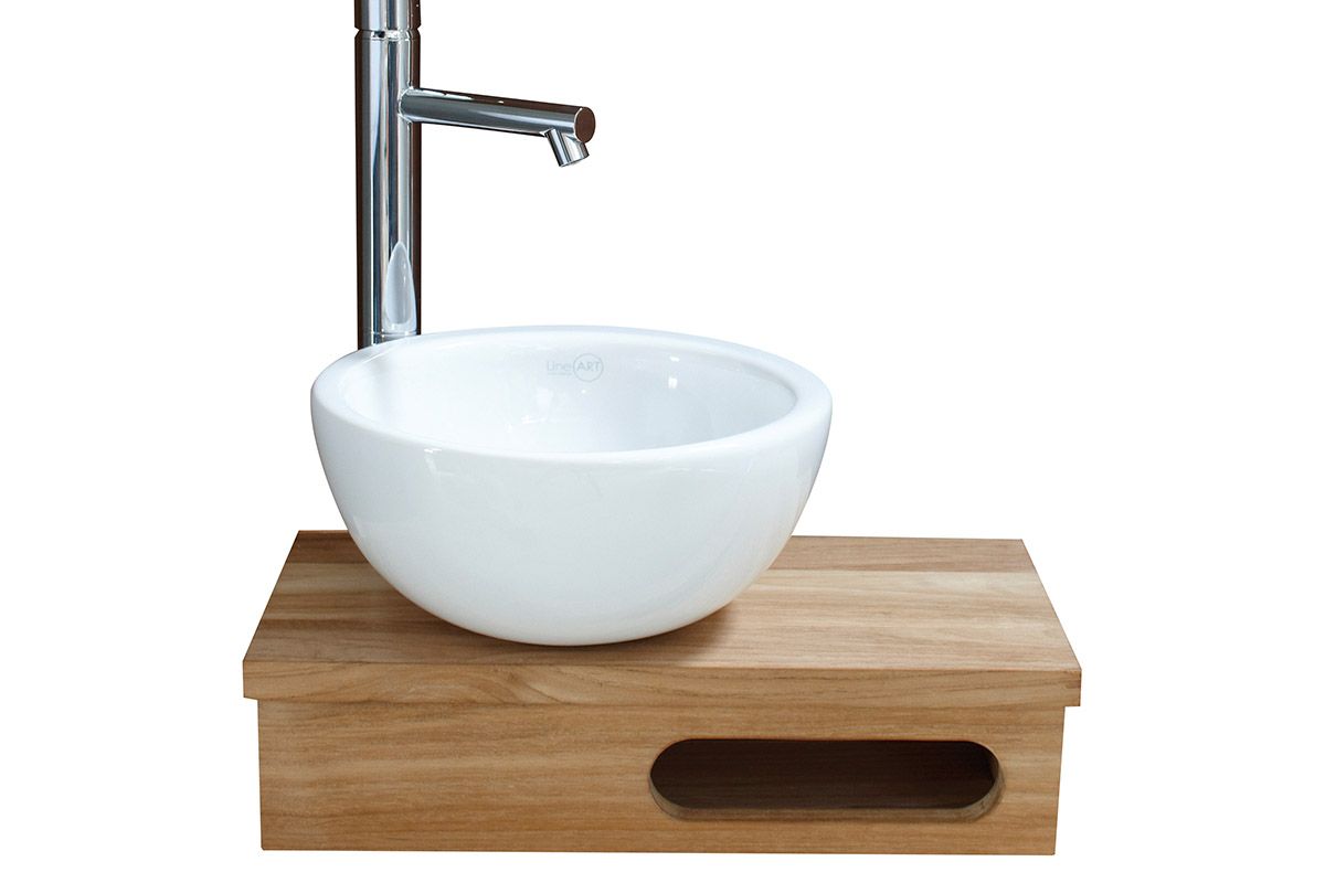 Lave-main en chêne design avec vasque