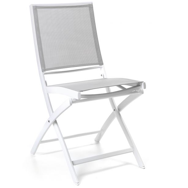 Chaise pliante en alu et textylène