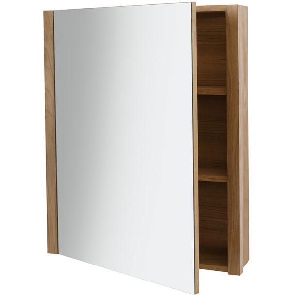 Armoire de toilette miroir en teck pour la salle de bain 65 cm