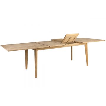 Table de jardin en roble avec rallonge 200/288 cm, haut de gamme