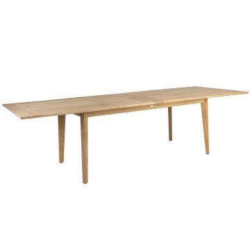 Table de jardin en roble avec rallonge 200/288 cm, haut de gamme