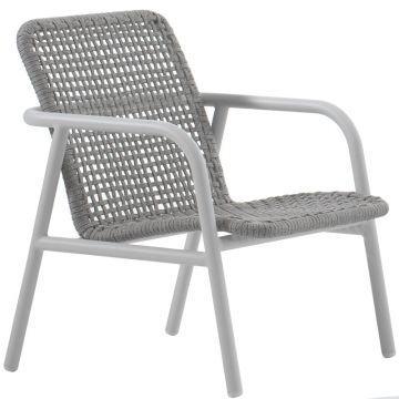 Fauteuil extérieur Cancun coussin blanc