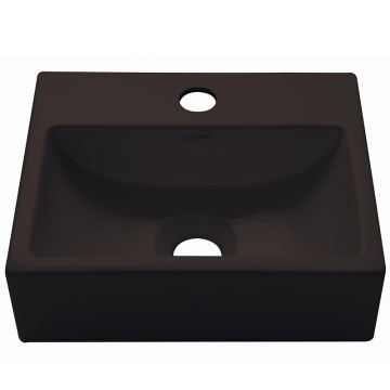 Vasque lave mains à poser 32,5 cm en céramique noire, Piccolo