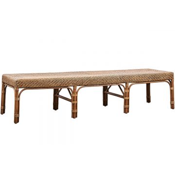 Large banc en rotin 180 cm, Luis de Sika Design