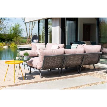 Canapé Beach avec pieds gris et coussin imperméable, module central