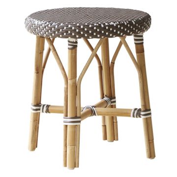 Tabouret en rotin naturel et résine tressée