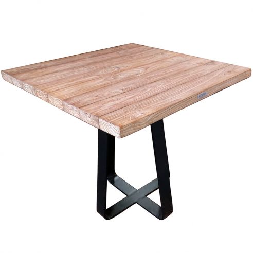 Table de jardin carrée 80 cm en teck massif, Margarite Table de jardin carrée 80 cm en teck massif, Margarite