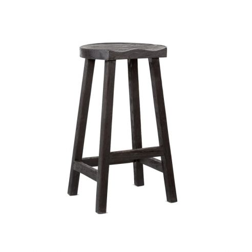 Tabouret haut 79 cm en teck ton noir, King Tabouret haut 79 cm en teck ton noir, King
