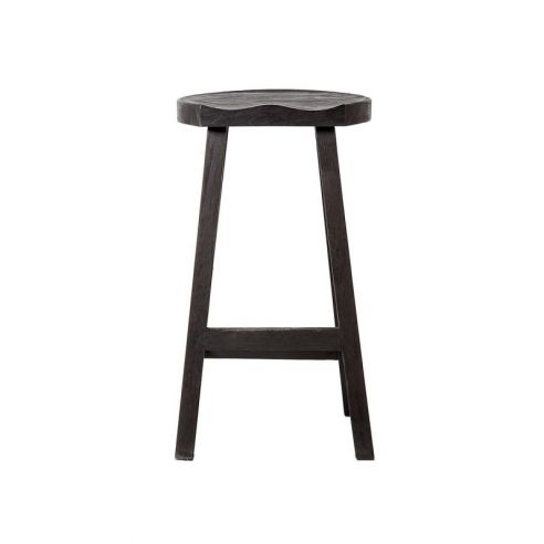 Tabouret haut 79 cm en teck ton noir, King Tabouret haut 79 cm en teck ton noir, King