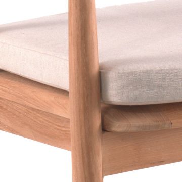 Large fauteuil de table en teck, Semarang