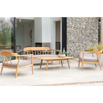 Fauteuil en teck pour salon de jardin, Dana