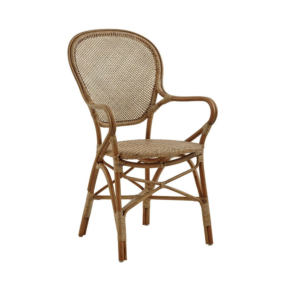 Fauteuil en rotin naturel type médaillon, Rossini