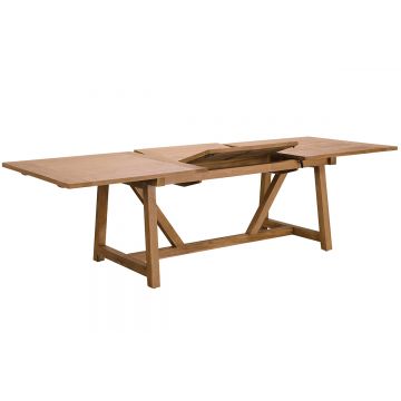 Table en teck ancien avec 1 rallonge 200 / 280 cm