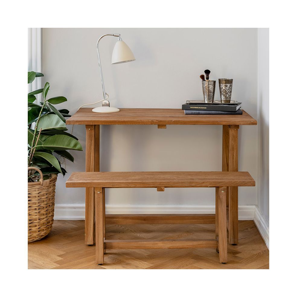 Bureau en teck ancien 110 cm Bureau en teck ancien 110 cm