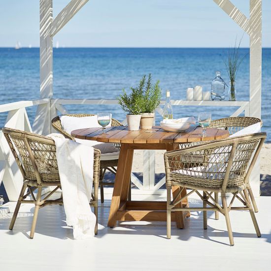 Fauteuil de jardin en résine tressée, Emma