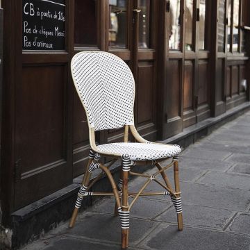 Chaise en rotin naturel et résine tressée Isabelle